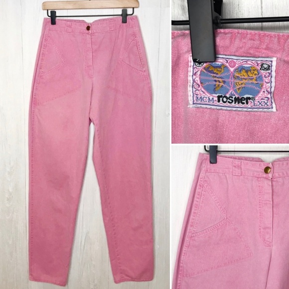 Vintage Denim - [Vintage] 80’s Pink Rosner High-Waisted Denim